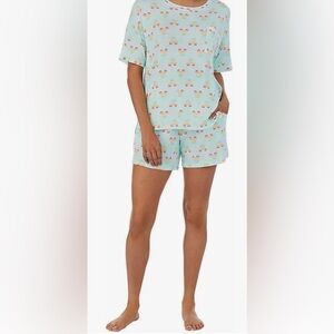 Disney Mint Pajama Set with Peach Accents